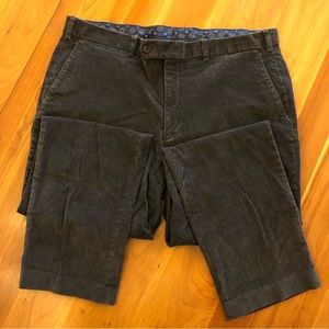 Ralph Lauren Men’s Black Label Gray Corduroy Stretch Slim Fit Pants; size 38x30
